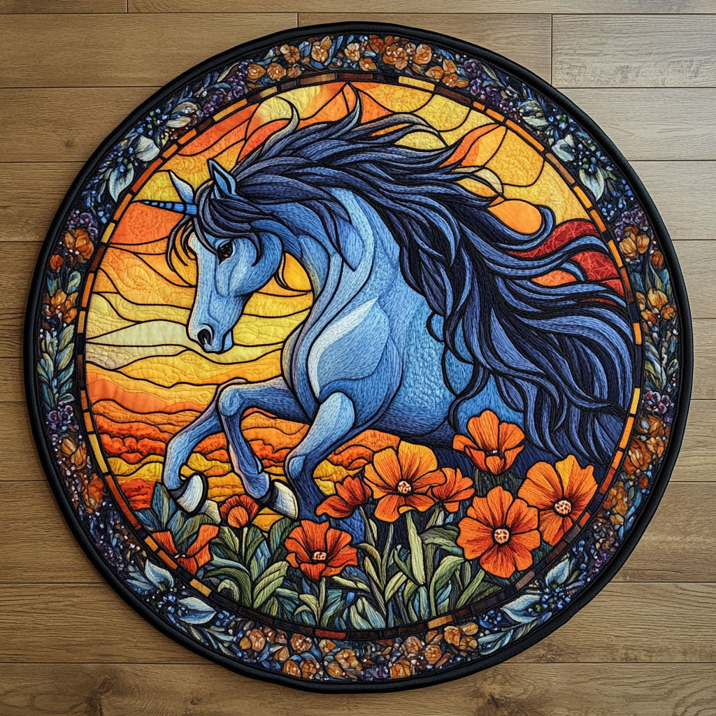 Horse Wilderness WN0506059CL Quilted Round Mat