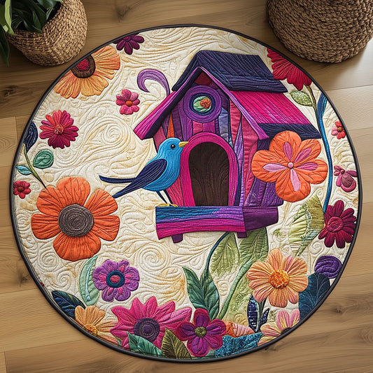 Birdhouse WJ0404036CL Quilted Round Mat