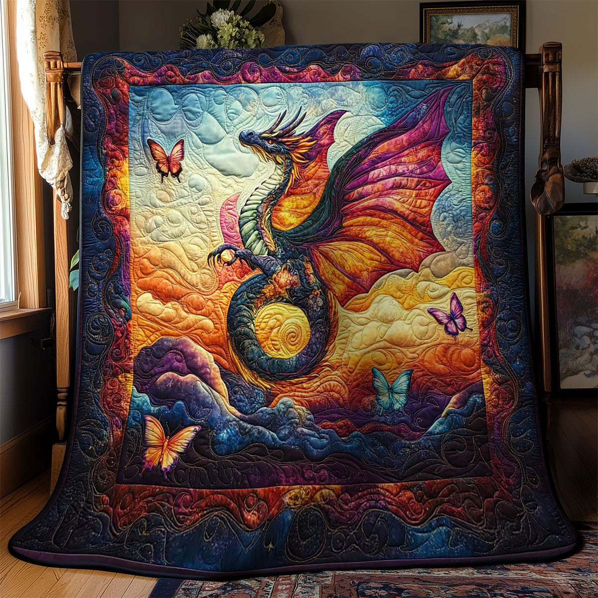 Mystic Winged Dragon WN1702053CL Quilt