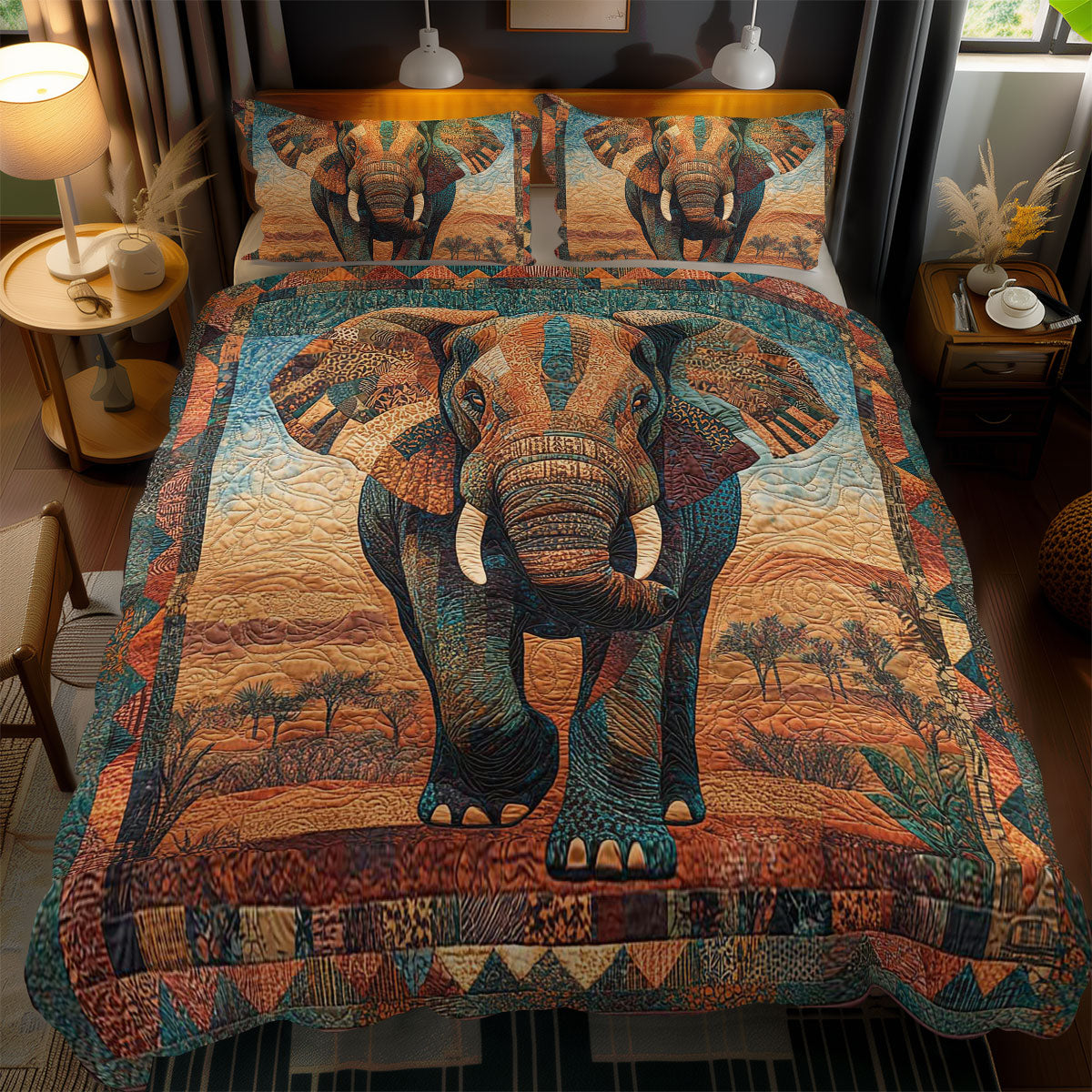 Tribal Elephant WN1303207CL Duvet Cover Set