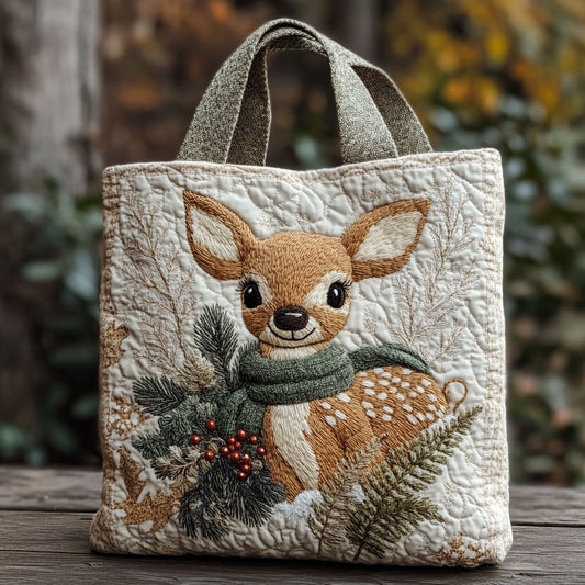 Timber Deer CP0112190CL Quilted Tote Bag