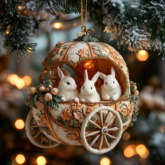 Rabbit Cozy Coach WN0912044CL Christmas Ornament