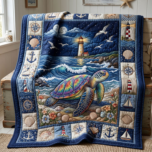 Coastal Turtle Lighthouse WN1805003CL Quilt