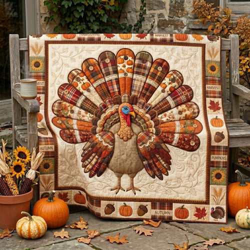 Patchwork Thanksgiving Turkey WN1806010CL Quilt