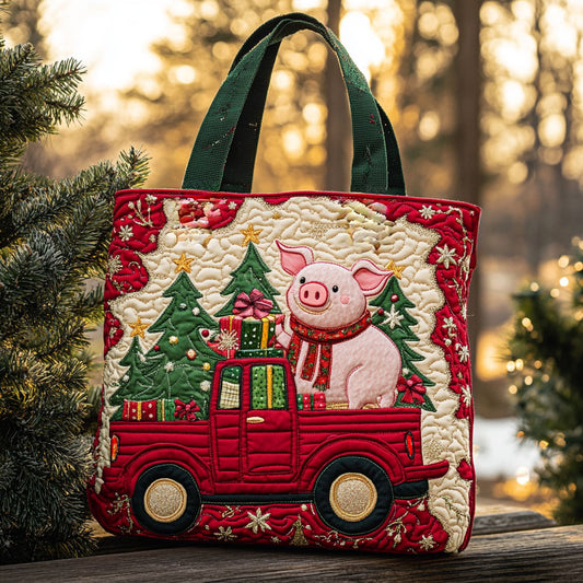 Frost Joy Pig WN2910028CL Quilted Tote Bag