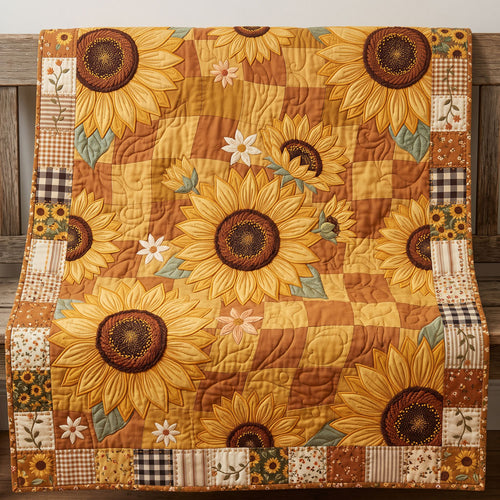 Golden Sunflower Meadow WN2606009CL Quilt