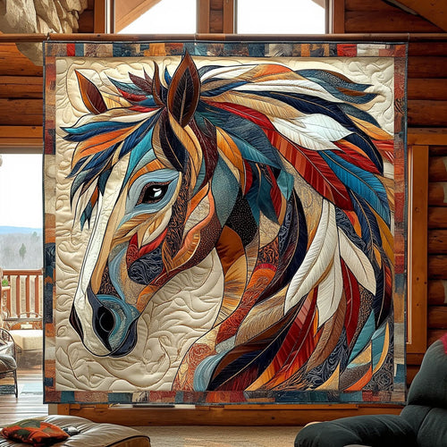 Brocade Native American Horse XK0410015CL Quilt