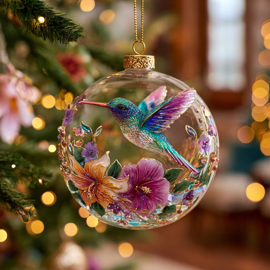 Petal Hummingbird Globe CW0412109CL Christmas Ornament
