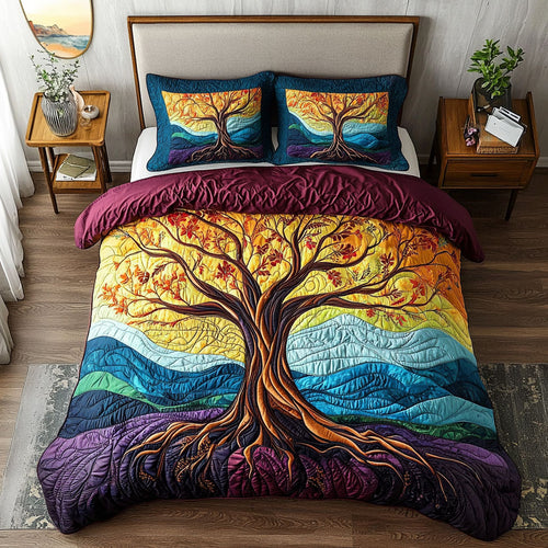 Vibrant Tree Of Life QA1401015CL Duvet Cover Set