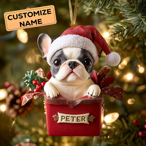 French Bulldog CW2411020CL Personalized Christmas Ornament