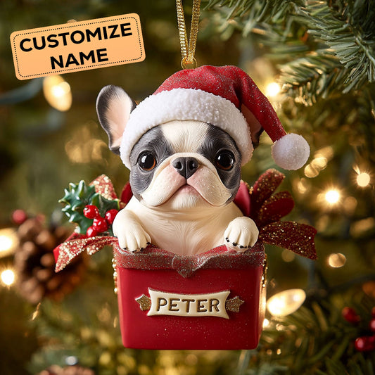 French Bulldog CW2411020CL Personalized Christmas Ornament