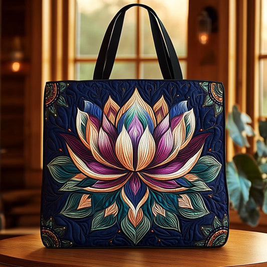 Serenity Lotus KL1112021CL Quilted Tote Bag
