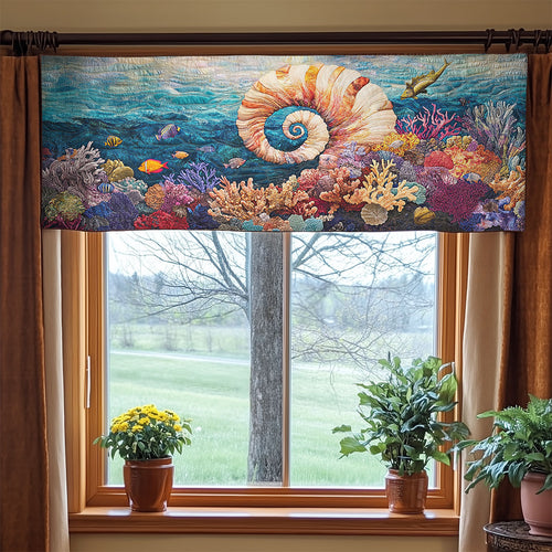 Seashell Pearl Nest WN2306041CL Quilted Valance