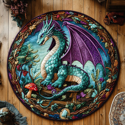 Dragon Fantasy WN0506019CL Quilted Round Mat