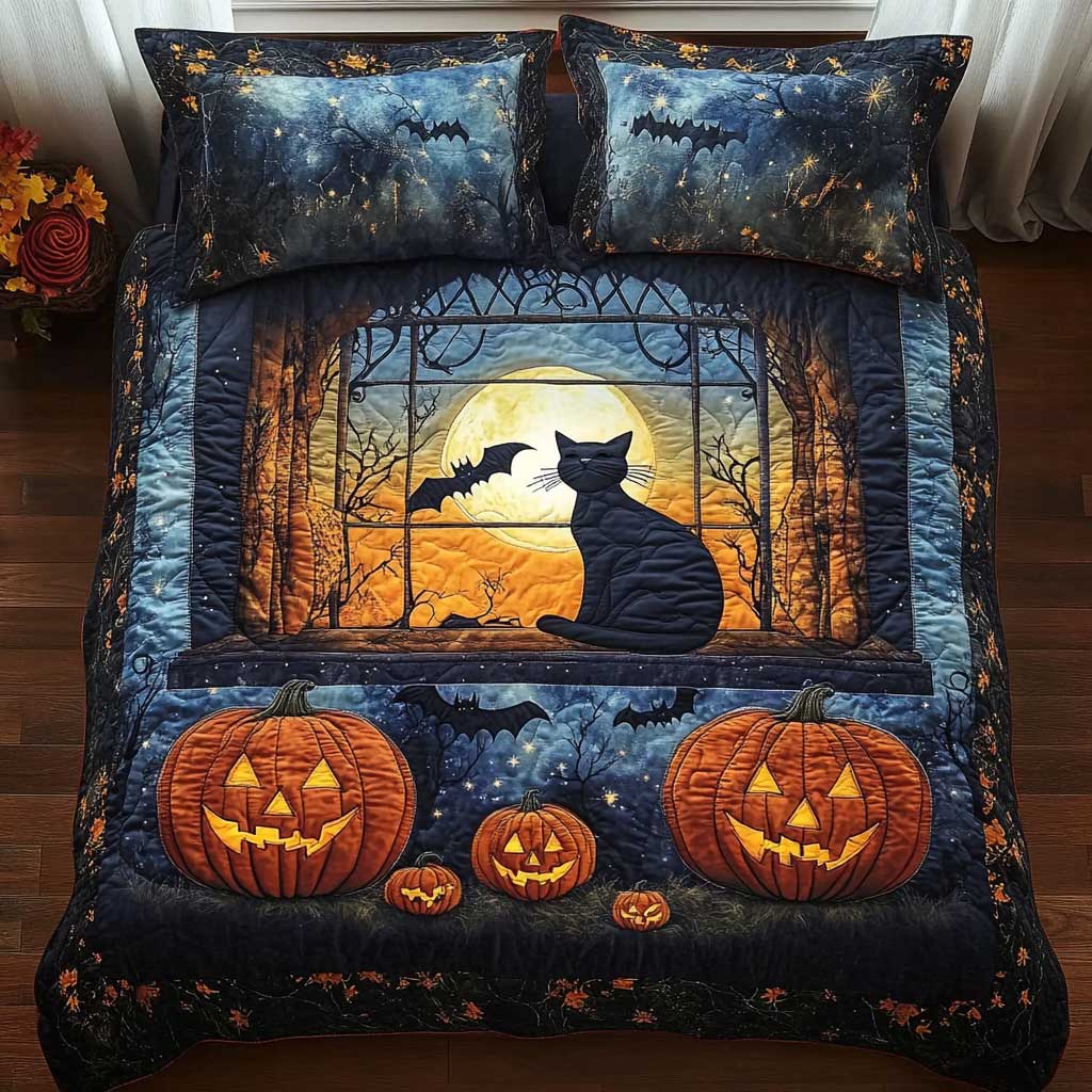 Pumpkin Cat WN1302008CL Duvet Cover Set