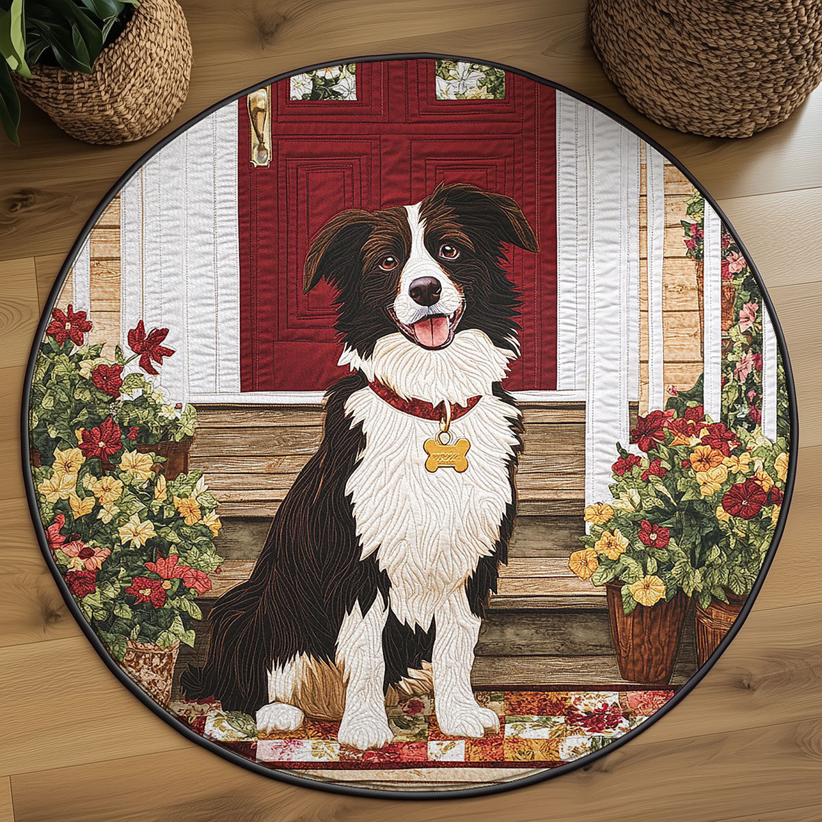 The Porch Guardian WJ1906041CL Quilted Round Mat