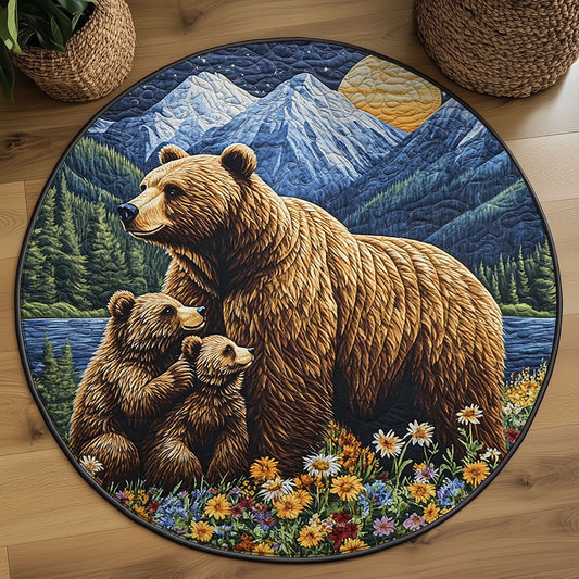 Home Beneath The Peaks WJ0606049CL Quilted Round Mat
