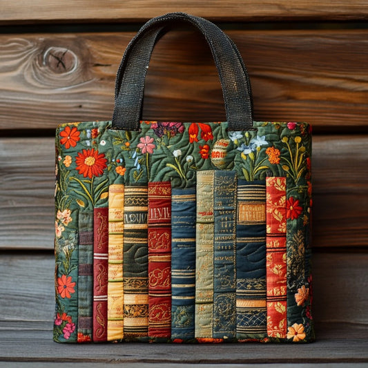 Love Books XR2709023CL Quilted Tote Bag