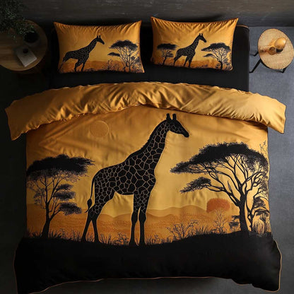 Sunset African Giraffe WN0503003CL Duvet Cover Set