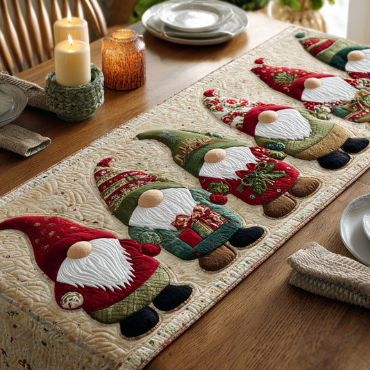 Playful Gnome CW1510048CL Quilted Table Runner