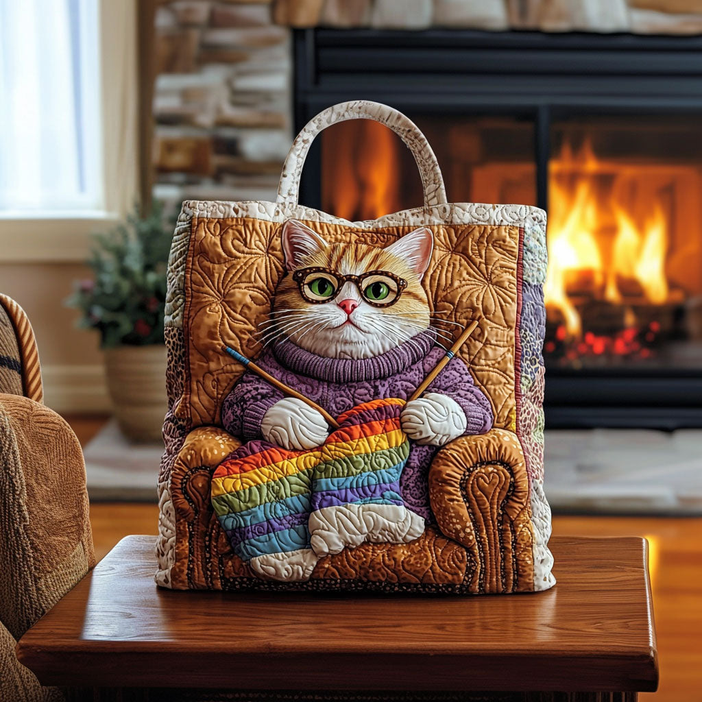Yarn Lover Cat KL1912013CL Quilted Tote Bag