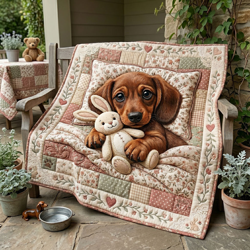 Sweet Dachshund Dreams WN0406014CL Quilt