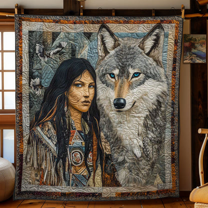 Wolf And Woman’s Journey WN2201015CL Quilt