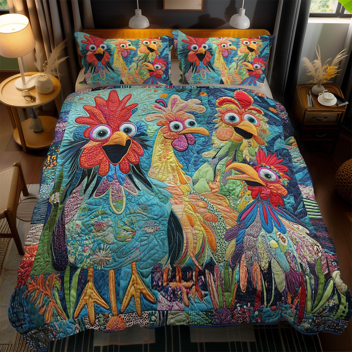 Wild Chicken Funny WN2602086CL Duvet Cover Set