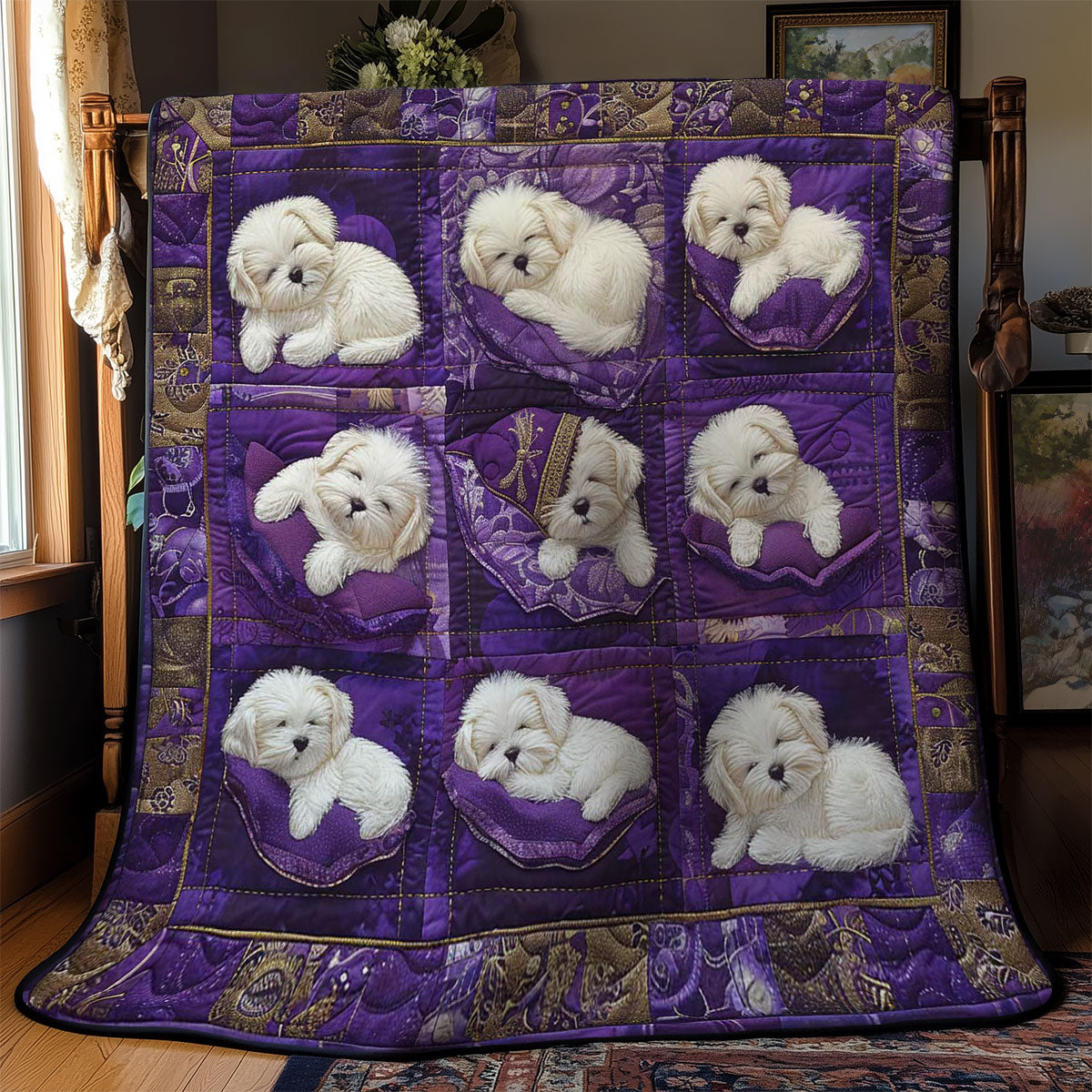 Dapper Bichon Frise WN1303014CL Quilt