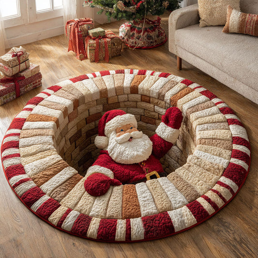 Santa Chimney CW1811064CL Quilted Round Mat