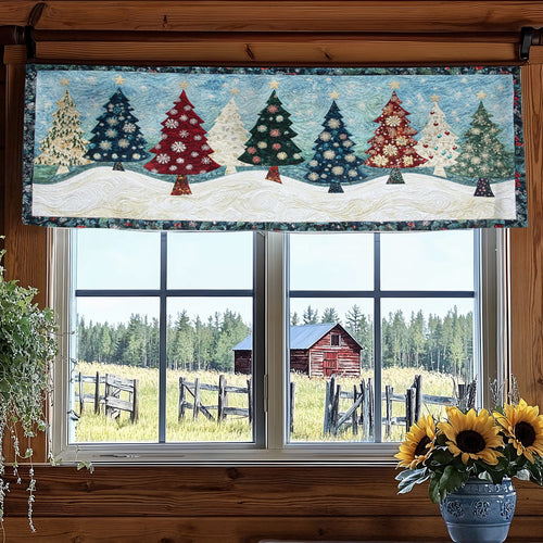 Christmas Tree Whisper WN0707037CL Quilted Valance