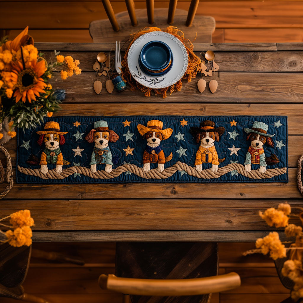 Dog Saloon WN0807033CL Quilted Table Runner