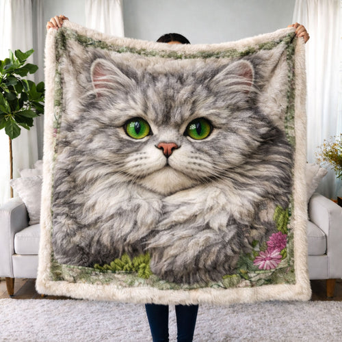 Grey Cat CP3101001CL Faux Fur Throw Blanket