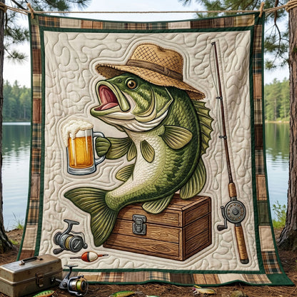 Bass & Beer Fishing WN0505003CL Quilt