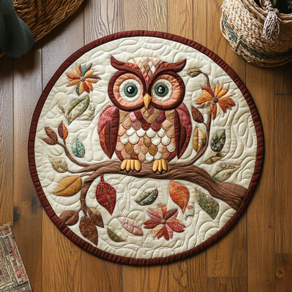 Owl Be Watching You WJ2305042CL Quilted Round Mat