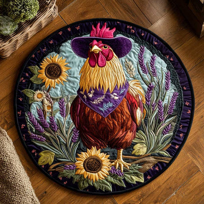 Elegant Rooster WN2804030CL Quilted Round Mat