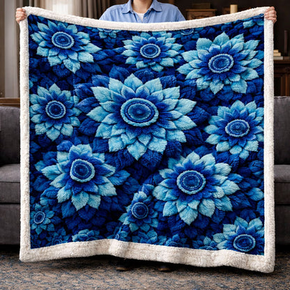 Blue Bloom Serenity KL3101003CL Faux Fur Throw Blanket