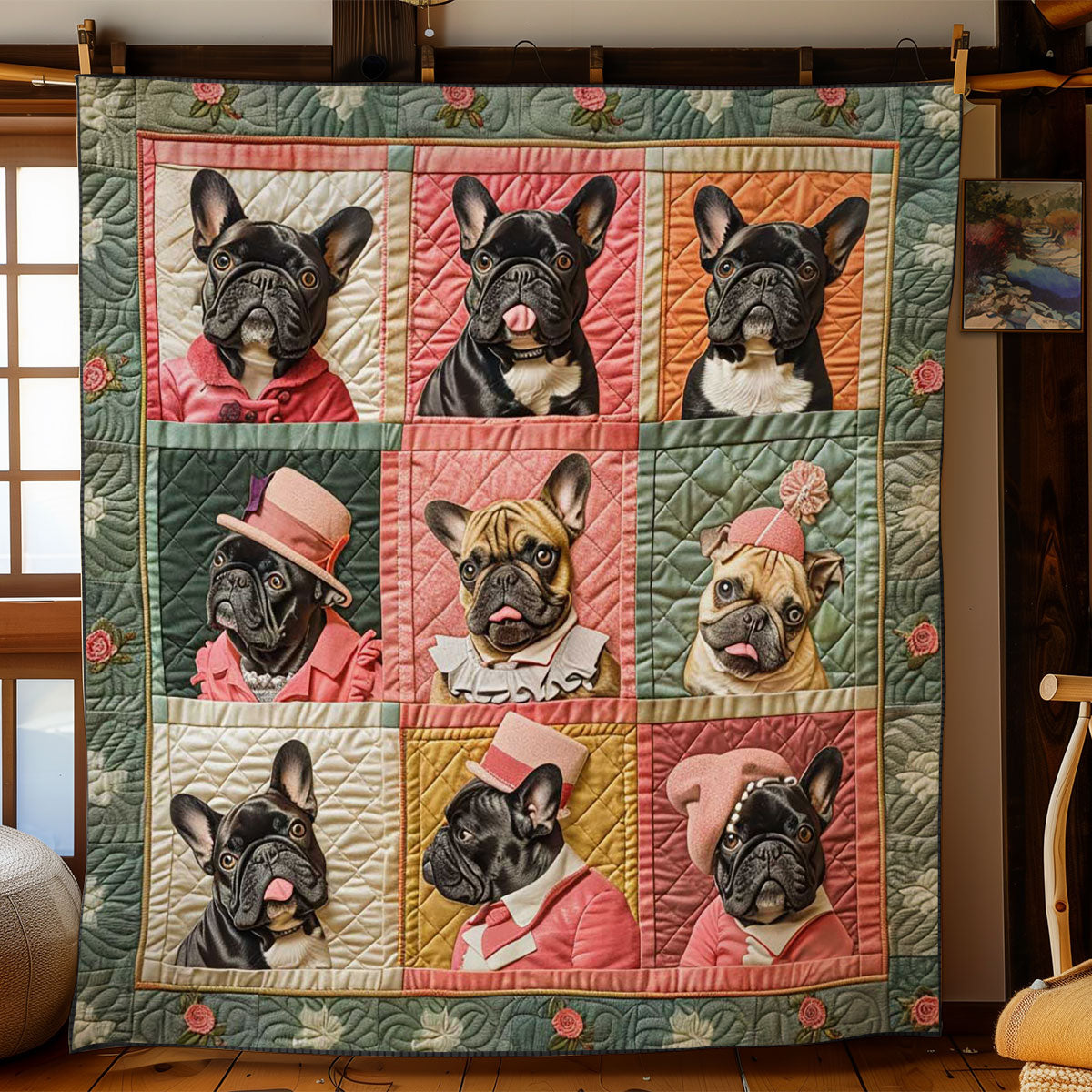 Dapper French Bulldog WN1303016CL Quilt