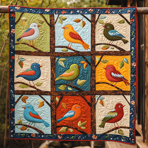 Wild Birds Folk Art WJ0507021CL Quilt