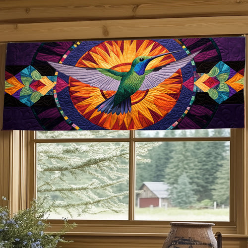 Hummingbird Mandala WJ0606035CL Quilted Valance