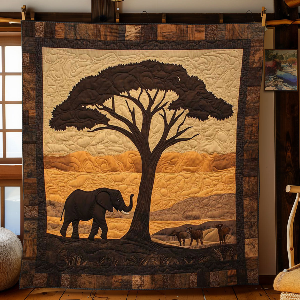 Majestic African Elephant WN1103001CL Quilt