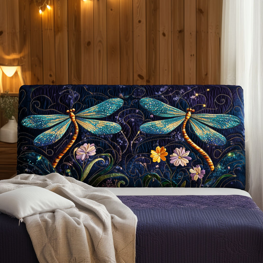 Dragonfly Dance KL0701025CL Quilted Headboard Slipcover