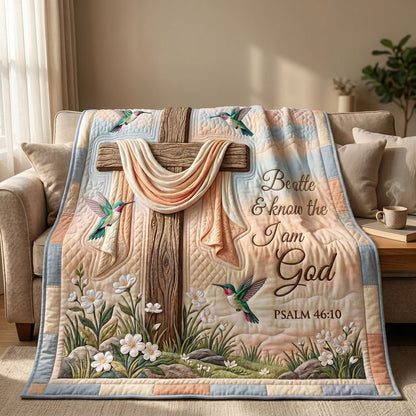 Be Still Faith Cross WN1704002CL Quilt