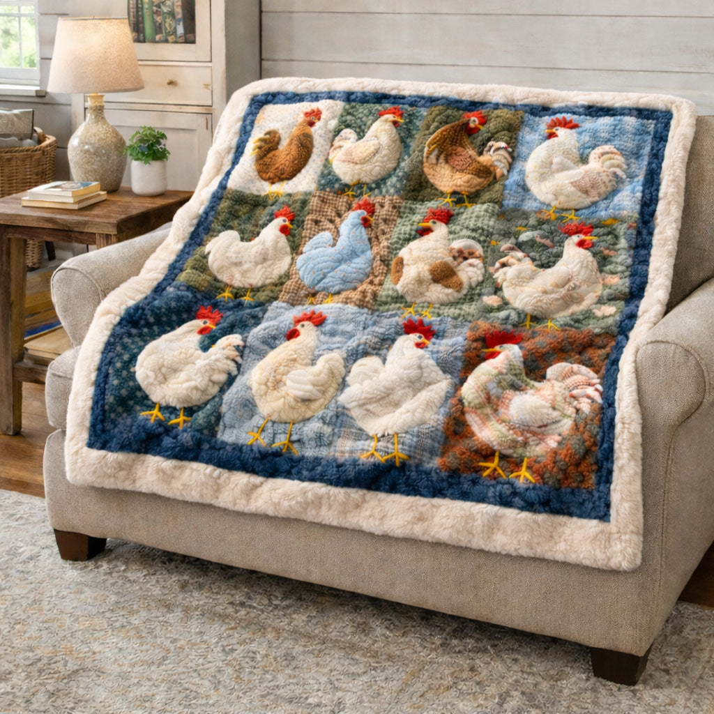 Chicken CW2801002CL Faux Fur Throw Blanket