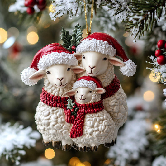 Light Of Blessing Sheep WN3010043CL Christmas Ornament