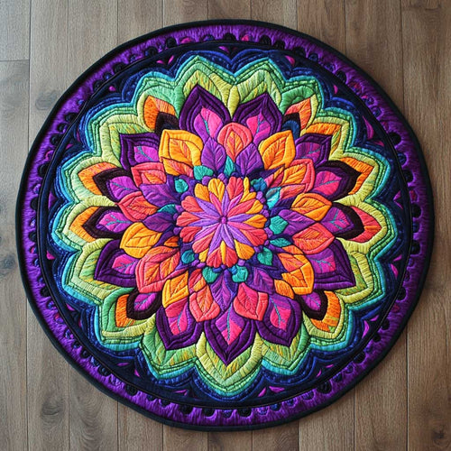 Mandala Bloom WN2504028CL Quilted Round Mat