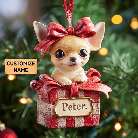 Chihuahua Charm CP2911032CL Personalized Christmas Ornament
