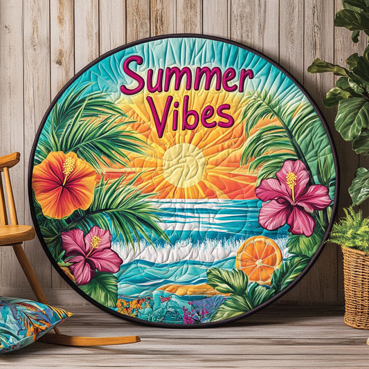 Summer Vibe WJ3103049CL Quilted Round Mat