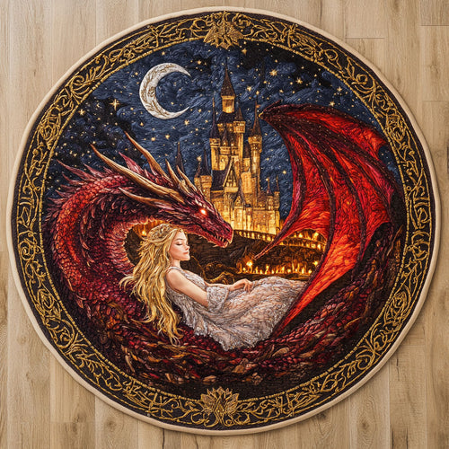 Dragon’s Embrace WN0307024CL Quilted Round Mat