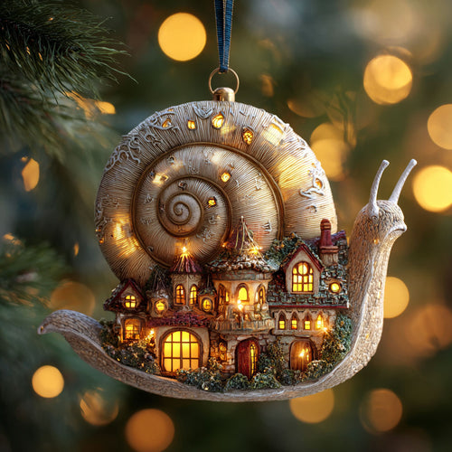 Snail Cozy Winter Nest WN0912066CL Christmas Ornament